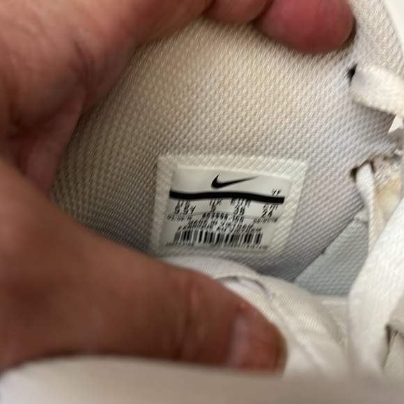 Nike Air Force white sneakers, Youth 5.5 - Picture 6 of 13